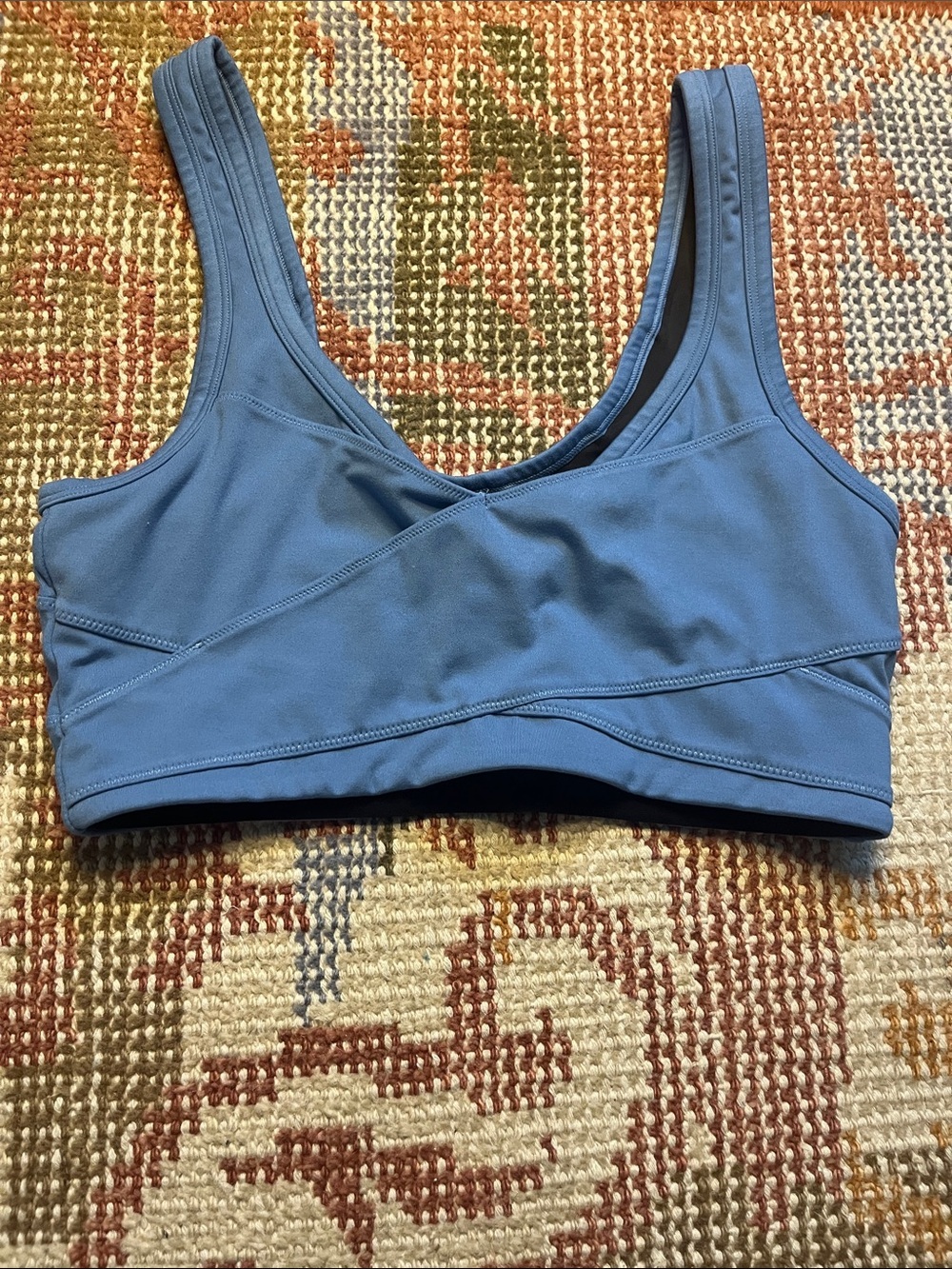 Varley Cori Sports Bra Blue Medium Performance Athletic Workout Bra